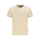Beige Cotton Men T-Shirt